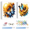 BOWETILE 2 Pack Sunflower Paint by Numbers Adult Kit Beginner,