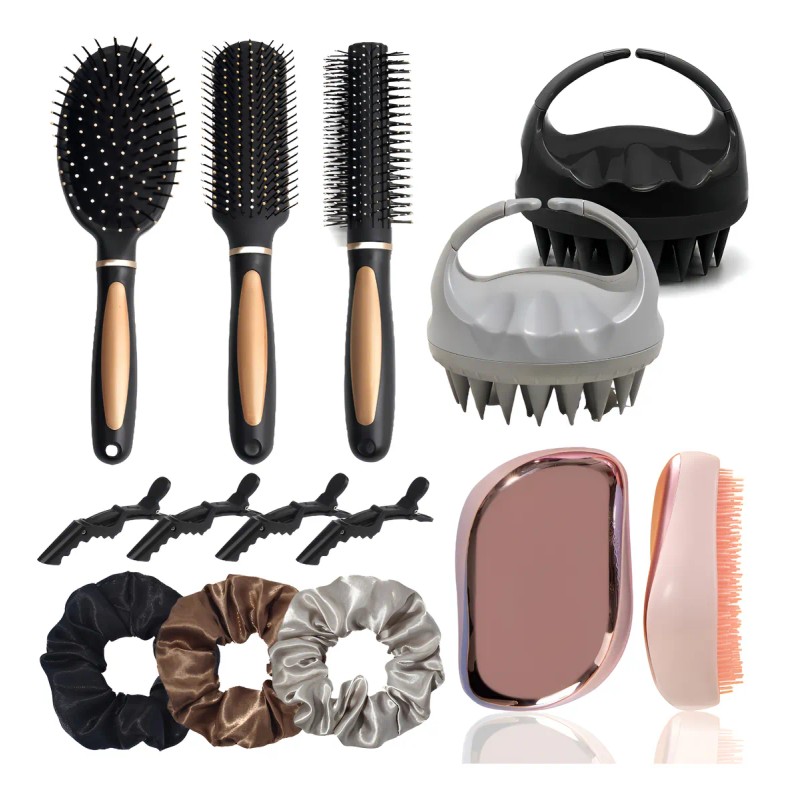 Peine Y Cepillo Para El Cabello Rizado Accesorios Pinza Goma