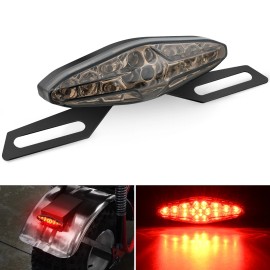 Nilight Motorcycle Tail Lights LED Brake Running Light with License Plate Bracket