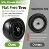 2PCS 13x6.50-6 Flat Free Front Zero Turn Lawn Mower Tires,