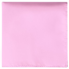 Branduce Light Pink Pocket Square for Men Plain Silk Blend Boy Handkerchief for Wedding Party（PS01-40
