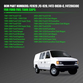 FC920 Gas Cap OEM for Ford - 1987-1997 F150 F250 F350,1983-1991 Ranger,1989-2002 E150 E250 Econoline,1989-1998 E350 Econoline,1995-2003 Windstar,2003-2007 E250,2000-2005 Excursion, 2004-2007 Freestar