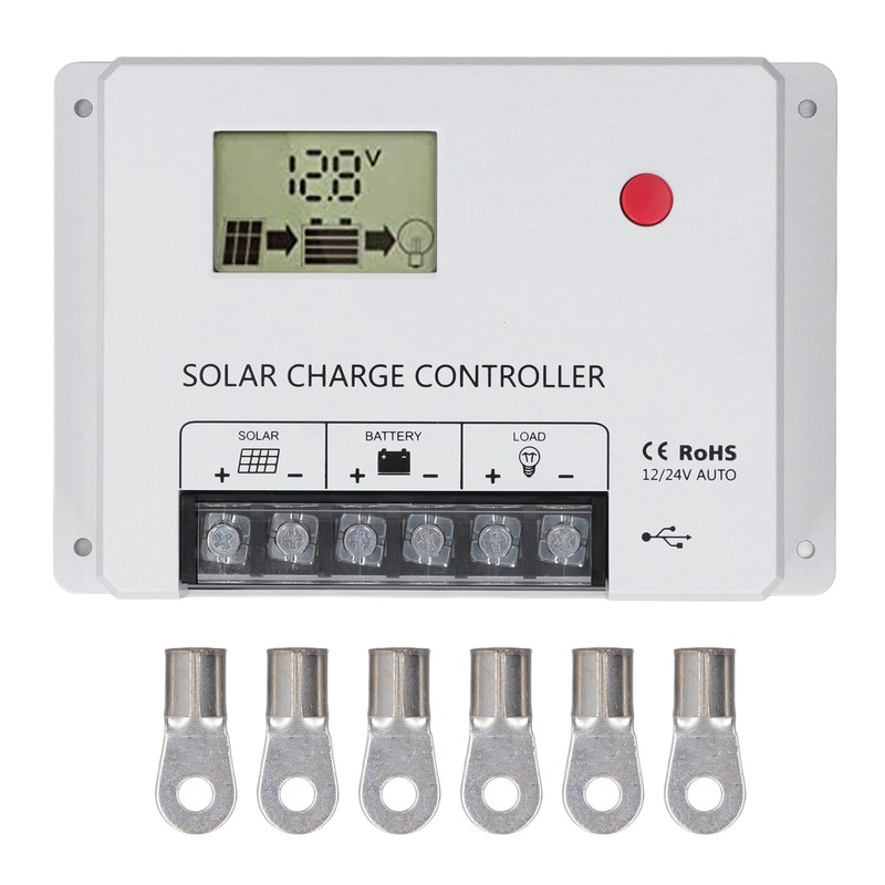 PWM Solar Charge Controller Parameter Automatic Adjustment Large LCD Display
