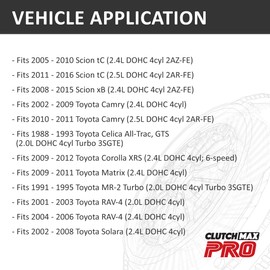 ClutchMaxPRO OEM Premium Clutch Flywheel Compatible with Scion tC xB Toyota Camry Celica Corolla Matrix MR-2 Turbo RAV-4 Solara 2.0L 2.4L 2.5L 2AZ-FE 2AR-FE 3SGTE (CPFW167139-FW)