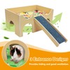 Fhiny Guinea Pig Hideout, Wooden Guinea Pig Castle with Ramp