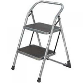 2 STEP STOOL WHITE STEEL