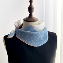 PoeticEHome 100% Mulberry Silk Neck Scarf 21"x21" Small Square Scarfs for Women Gift Packed