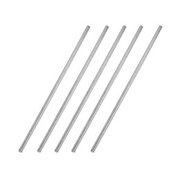 TA-VIGOR 5Pcs 2.5mm x 100mm Stainless Steel Round Rods, Metal Solid Round Shaft Rods Lathe Bar Stock for DIY Crafts Car Helicopter Airplane Model