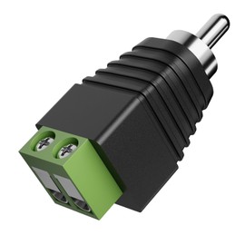 BERLAT RCA Speaker Wire Connector, Speaker Wire to RCA Adapter, Phono RCA Male Plug Solderless Converter Audio/Video Speaker Wire Connectors Solderless Adapter - 12 Pack(Package Includes Screwdriver)