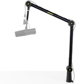 Shure by Gator Deluxe Articulating Desktop Podcasting Mic Boom Arm with Cable Management Channel; (SH-BROADCAST1)