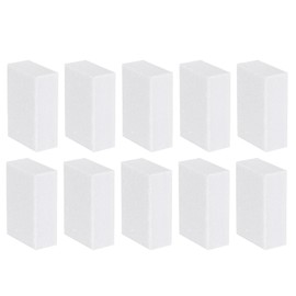 HARFINGTON 10 Bloques Pulidores de Uñas de Grano 120, Bloque de Lima para Lijado de Uñas, Herramienta de Manicura para Uñas Acrílicas, Pulidor de Brillo, Blanco