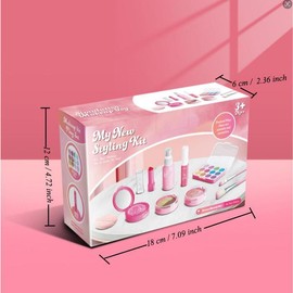 Kids Makeup Toy Set, 1 Box Simulation Makeup Toy, Pretend Play Cosmetic Toy, Makeup Accessories, Birthday Gift for Girls, Kids Vanity Toys:_Multicolor_Yellow