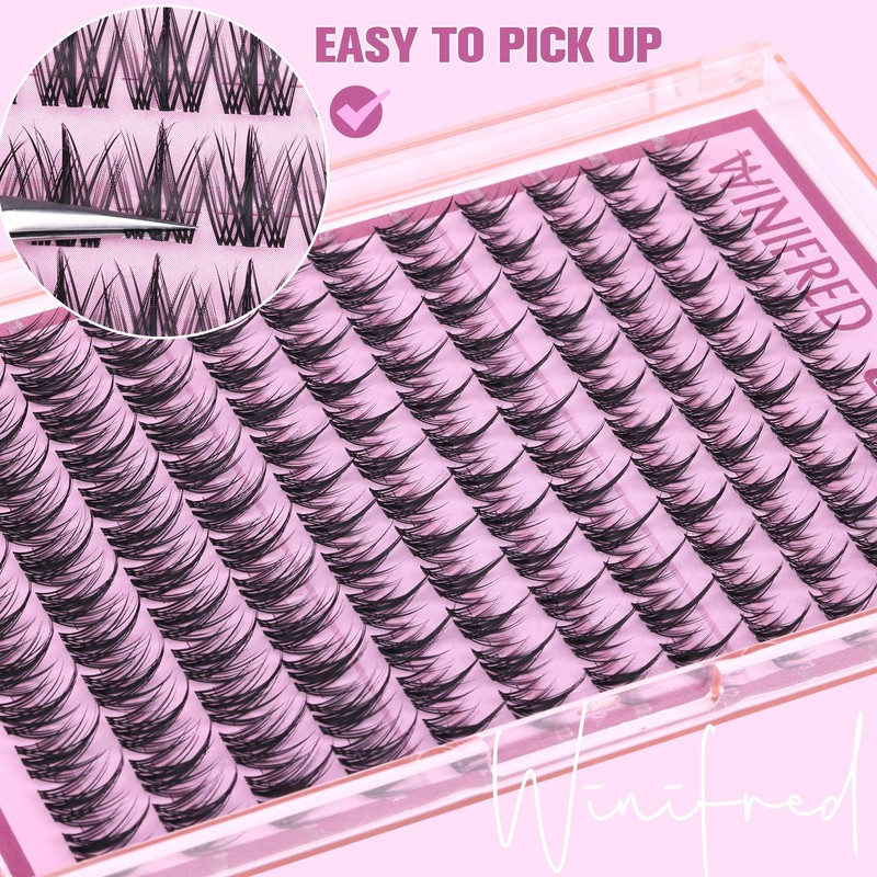 Winifred Manga Lash Clusters Wispy Eyelash Clusters 10-14mm C Curly