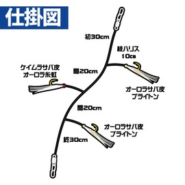 ハヤブサ(Hayabusa) ジギングサビキ 小型回遊魚用 M