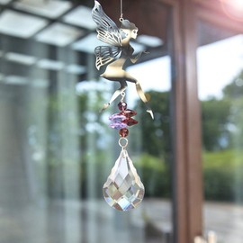 H&D Crystal Rainbow Suncatcher, Hanging Metal Pendant