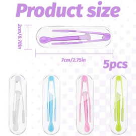 5 pcs Kontaktlinsen Einsetzhilfe,Kontaktlinsen Pinzetten,Kontaktlinsensauger Für Weiche Linsen,Einsetzhilfe Weiche Linsen Mit Flaschen Ohne Entlüftung Und Pinzette