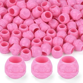 BAMTTOO Tattoo Ink Caps Pigment Cups Permanent Makeup Tools 200pcs Tattoo Ink Holder Plastic Ink Caps for Tattooing Tattoo Supplies (Pink)