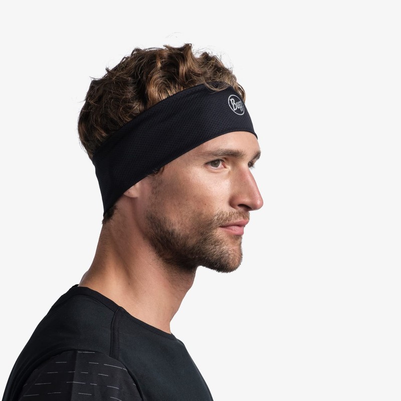 Buff Men's R-Solid Fastwick Headband, Black, One Size