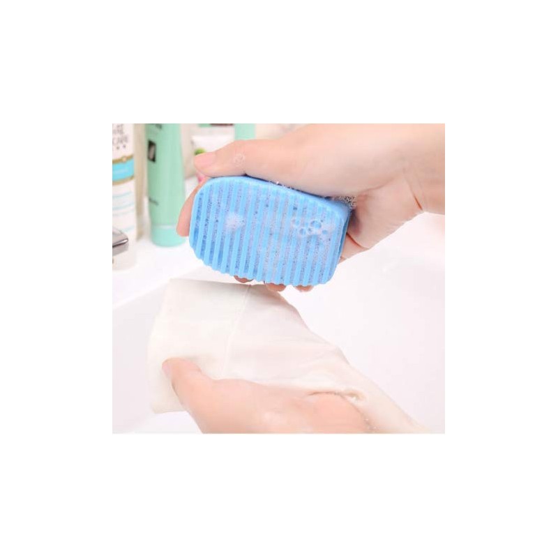 DNHCLL 2PCS Candy Color Mini Silicone Washboard Creative Handheld Laundry