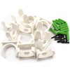 SDTC Tech 12-Pack U-Shaped PVC Water Pipe Clamps Fit for
