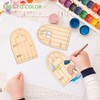 Toddmomy Unpainted Mini Wooden Fairy Doors to Paint, 36Pcs Unfinished