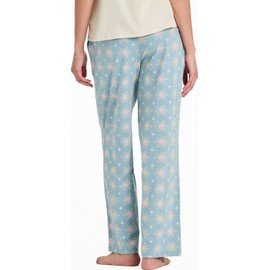 Life is Good - Womens Hello Sunshine Pattern Snuggle Up Sleep Pant, Color Smoky Blue, Size: Small