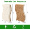 12 Pcs Esponjas Cocina Celulosa Y Coco Beige Sin Rayar
