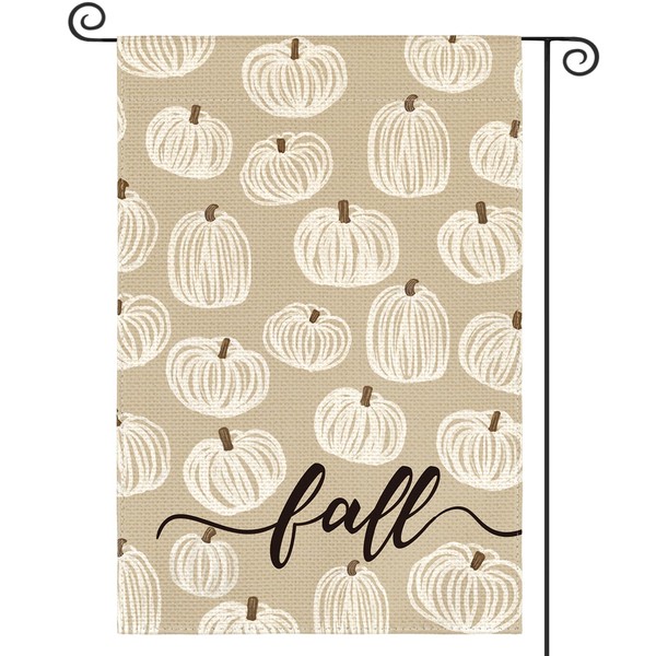 AVOIN colorlife Fall Garden Flag 12x18 Inch Double Sided Outside,