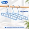 9-Hole Clothes Hangers for Closet Organization – Space-Saving Foldable 3-Pack