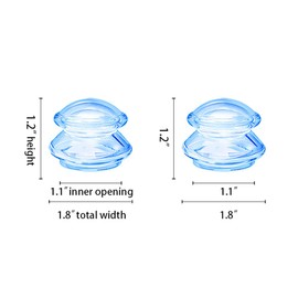 Silicone Cupping Set Vacuum Suction Cupping Therapy Sets for Facial Body Massage, Deep Tissue Myofascial Release, Pain Relief, Muscle Relaxation Joint Pain Cellulite & More (S (2 pcs))