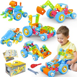 BURKUSUR Construction Toy Gifts for 5 Year Old Boys, STEM Building Kit Building Blocks Toy from 4 5 6 7 8 9 Years Boys and Girls Creative Gifts Building Blocks for Children Construction Set 6 Models