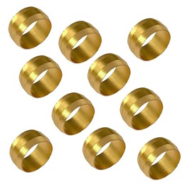 10 PCS Copper Compression Olives Copper, 15mm Tube OD Compression Sleeves Ferrules for Water/Gas Lines, HVAC Systems