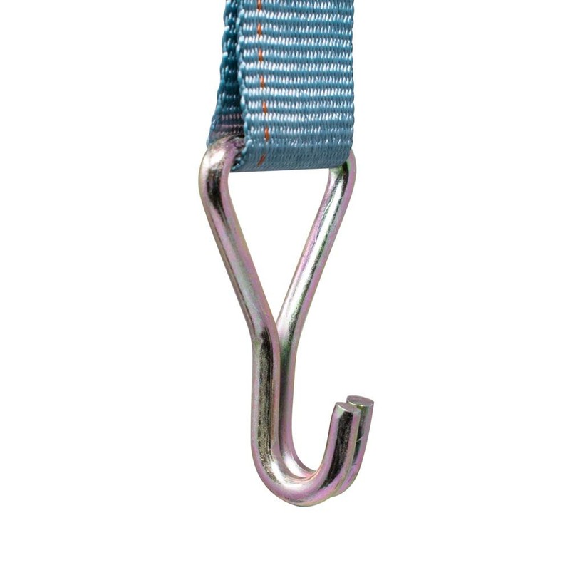 Pair of Polished Stainless Steel Ladder Rack Ratchet Tie-Down Straps