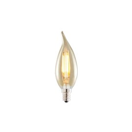Bulbrite LED Filament CA10 Nostalgic Thread Edison Light Bulb, 25 Watt Equivalent, 2200K, Antique, 4 Piece