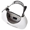 Karl Lagerfeld Jeans Women's Essential Nylon Moon Shoulder Bag, White,
