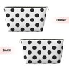 Polka Dot Black White Travel Toiletry Bag for Women and