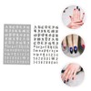 Gatuida 5sets Geometric Pattern Nail Stickers Manicure Set Women Nail