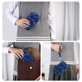 RAIALL Travel Case for WELLST·G Handheld Game for Kids -Preloaded 220 Retro Video Games, Portable Gaming Player Storage Carrying Bag Holder, Mesh Pocket for USB Cable, Blue