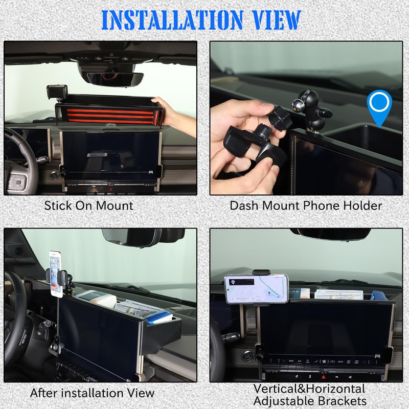 Center Console Dashboard Navigation Display Back Organizer Tray for 2024