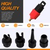 Rustark 6Pcs Red Inflatable SUP Pump Adaptor Tool Set with