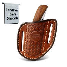 Leather Knife Sheath for Belt Pocket Folding Knife Holder Compact Draw Knifes Carrier EDC Tools Holster Trapper Knives Carrier