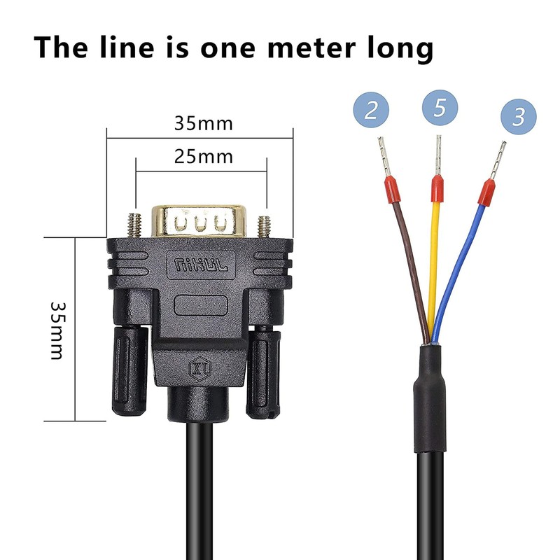 XMSJSIY DB9 Connector RS232 Serial Port Cable DB9 Adapters Solderless