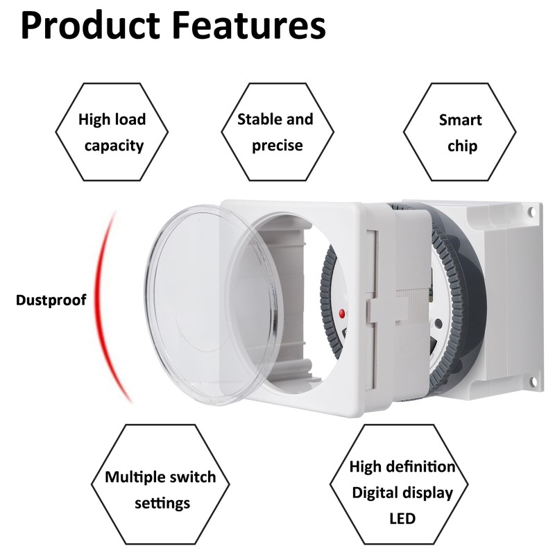 DC/AC 24V Digital Gate Timer Switch - Programmable, Accurate-to-The-Second Control