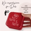 GRAZDesign Schmuckkästchen personalisiert mit Namen, klein in rot, Reise Schmuckschatulle