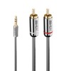 LINDY 35333 1m 3.5mm to Phono Audio Cable, Cromo Line