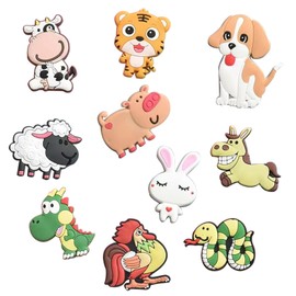 Set of 10 Farm Animal Fridge Magnets - Colorful Refrigerator Magnets Featuring Various Farm Animals for Home Decoration(Animal Fridge Magnets)