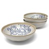 Creative Co-op Sea Life 7-inch Hand-Painted Stoneware Bowls, Set of