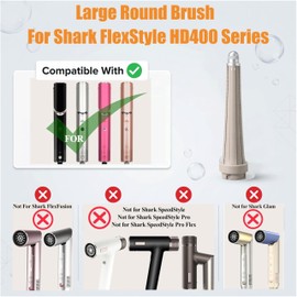 Conical Curling Barrel Attachment for Shark FlexStyle HD400 Series,0.78–1.4 Inch Airflow Curlers with Switchable Left Right Direction, Fine or Color-Treated Hair, Creating Soft, Airy, Voluminous Curls