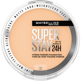 Maybelline New York Super Stay Up to 24HR Hybrid Powder-Foundation, Medium-to-Full Coverage Makeup, Matte Finish, 312, 1 Count