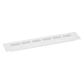 sourcing map Air Vents Cover, 1Pcs 250 x 50mm - Aluminum Alloy Mesh Air Return Vent Cover, Rectangle Louvered Ventilation Grille for Shoe Cabinet Wardrobe (Silver)